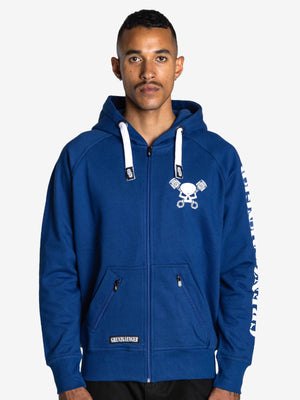 Skull Zipper Blue
