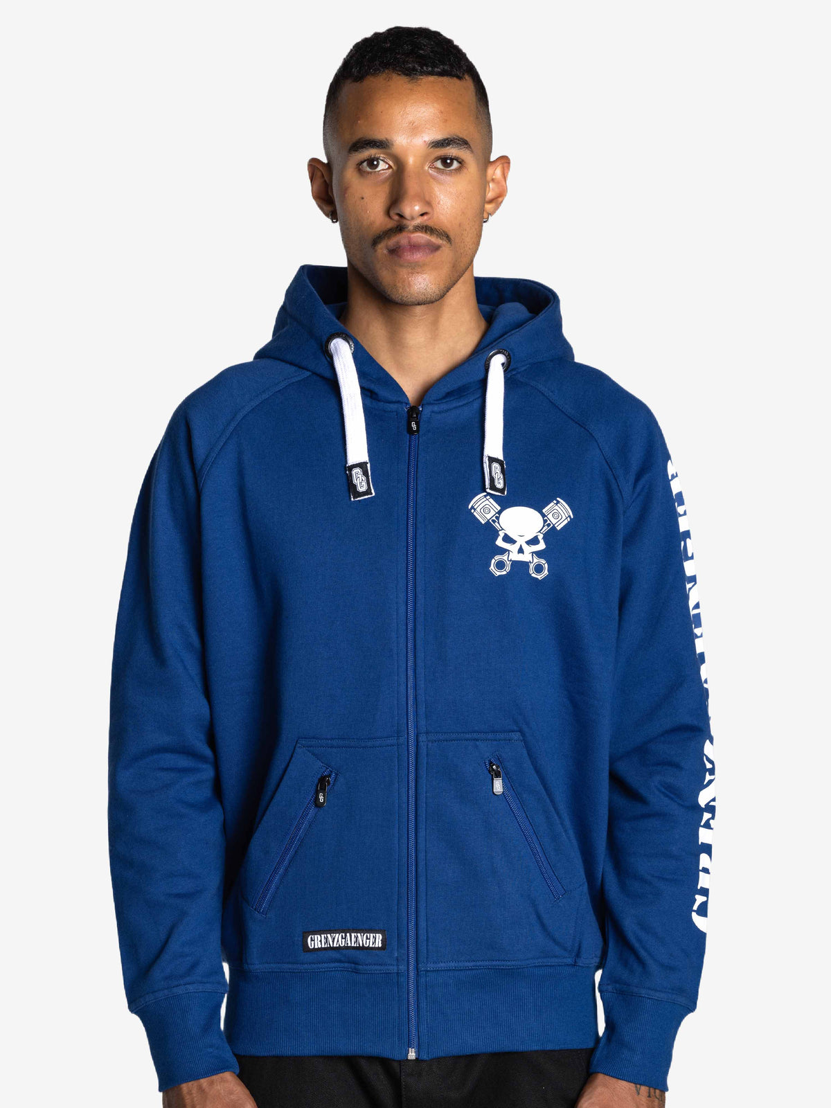 Skull Zipper Blue