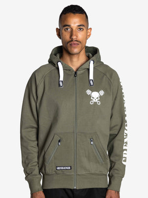 Skull Zipper Green