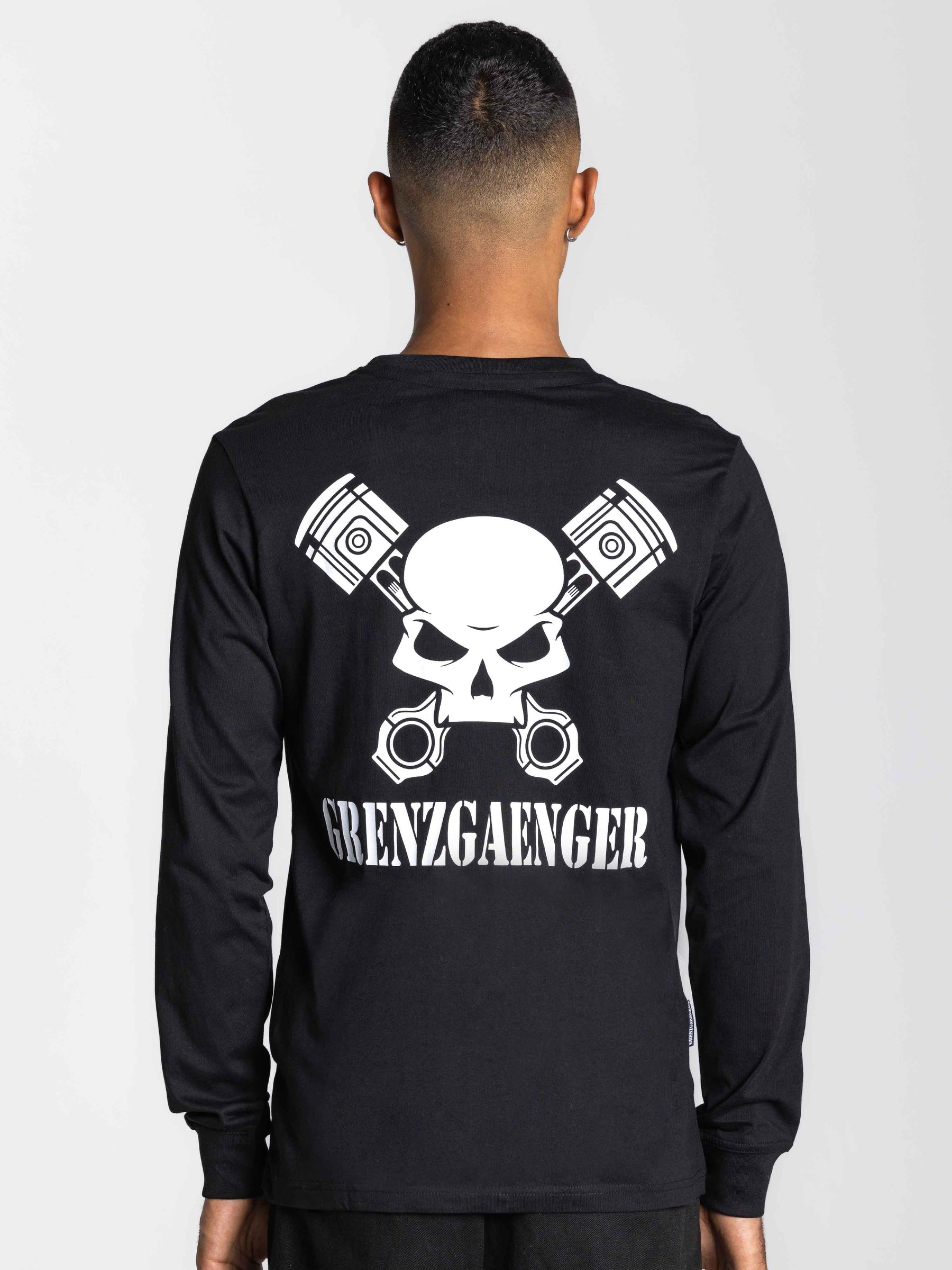 Skull Longsleeve deep black