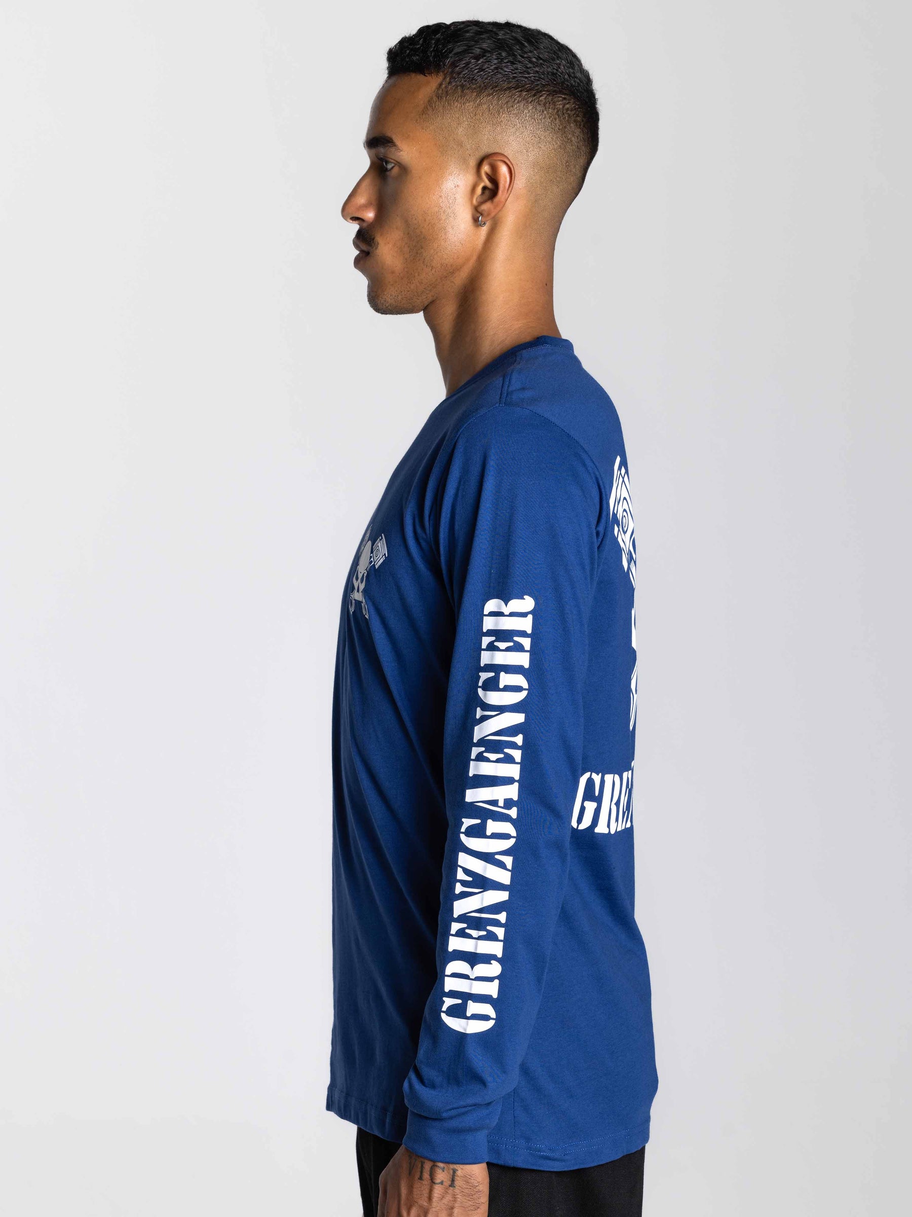 Skull Longsleeve navy blue