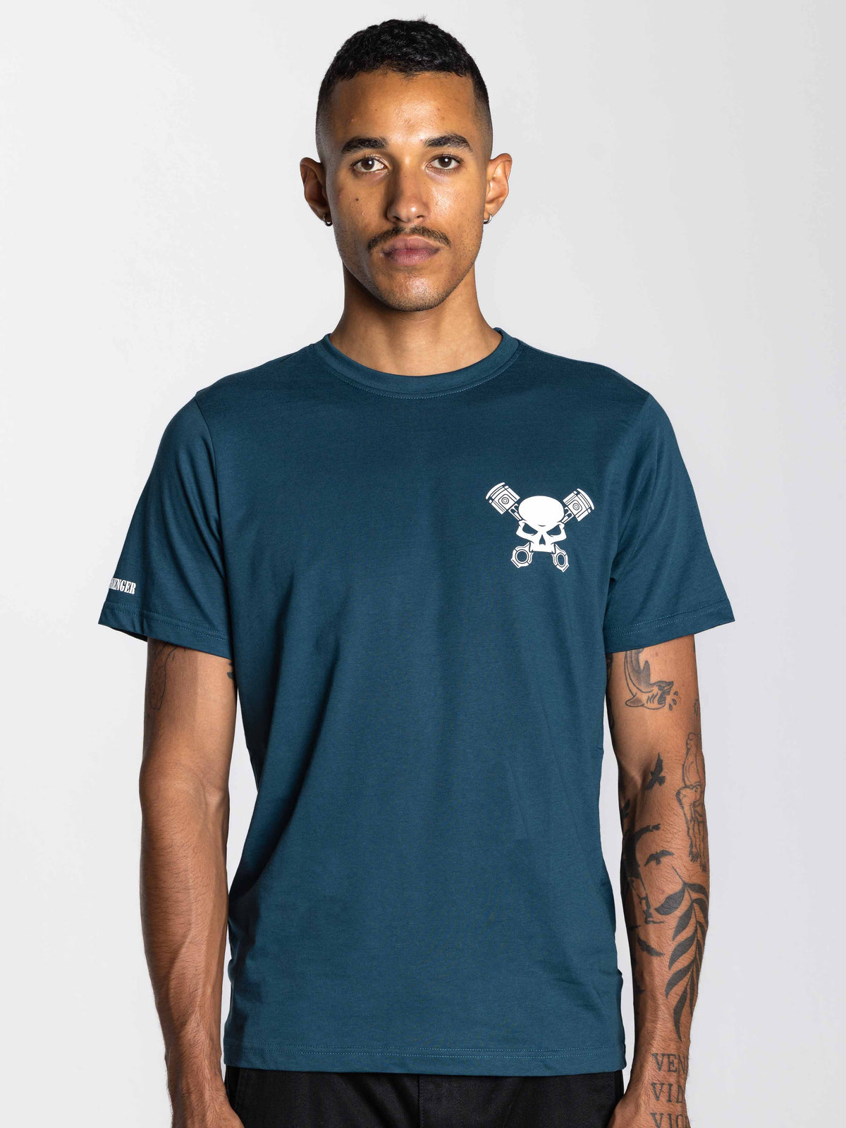 Skull Tee Men Petrol
