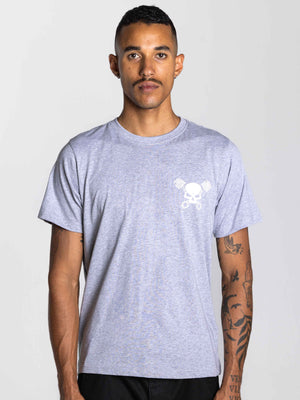 Skull Tee Men Light Grey