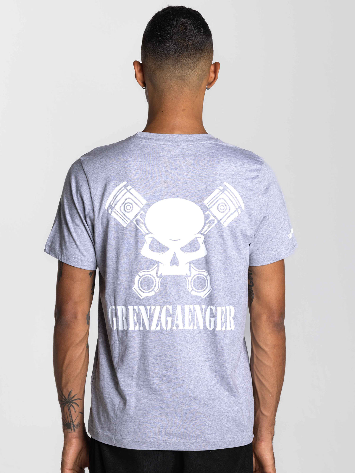 Skull Tee Men Light Grey