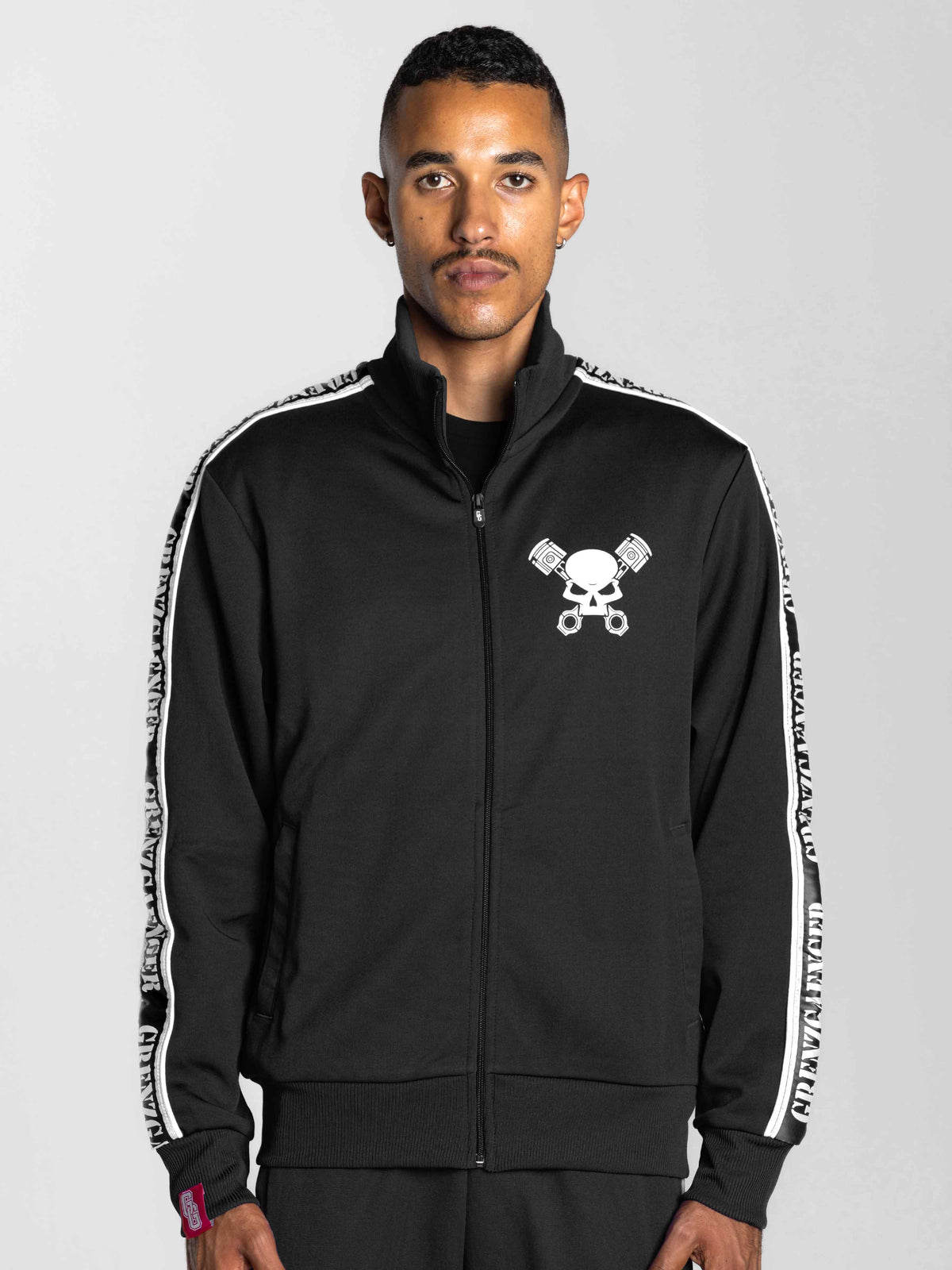Skull Track Jacket Black