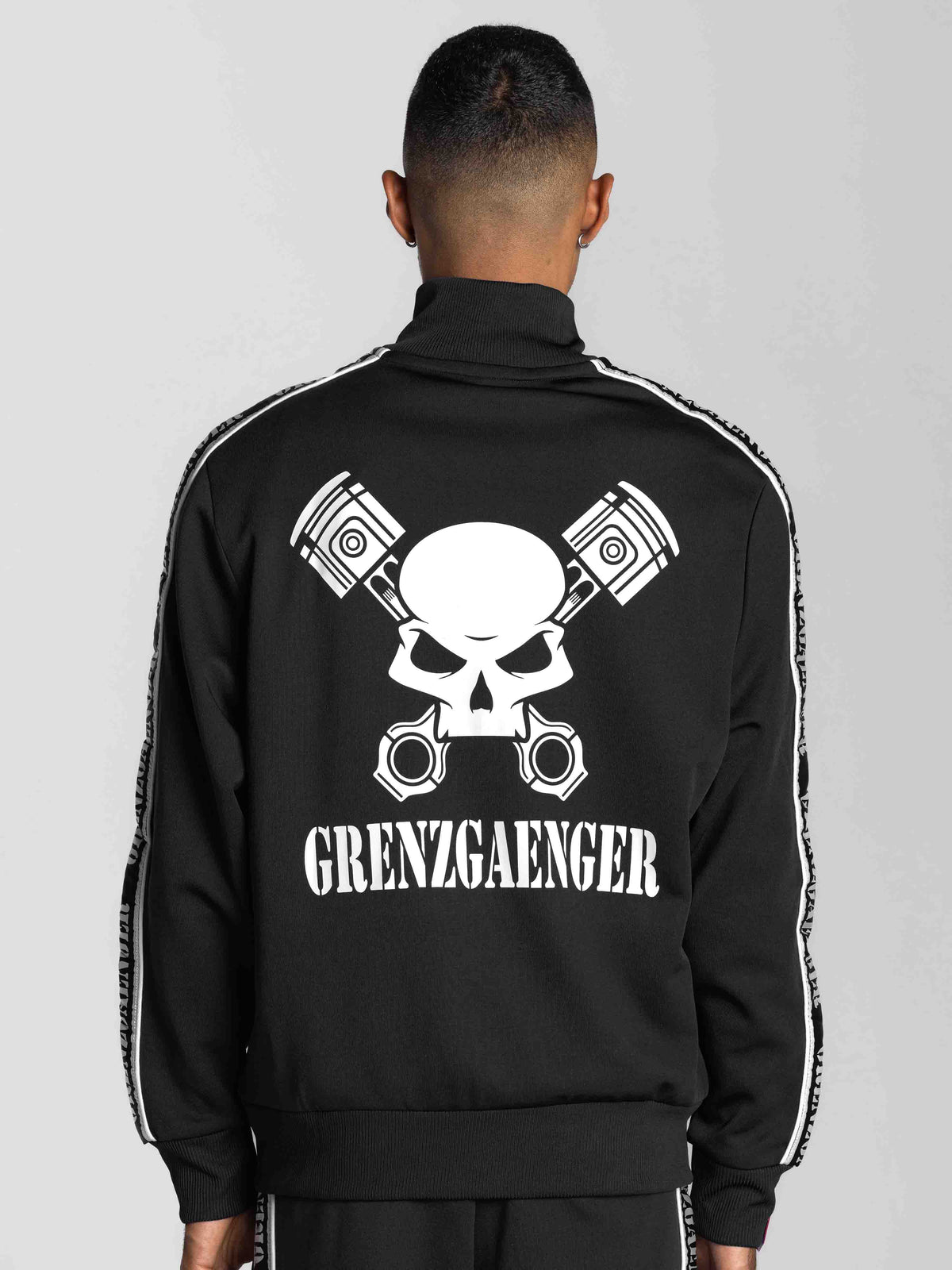 Skull Track Jacket Black
