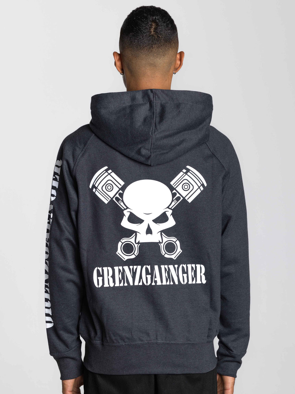 Skull Zipper Grey