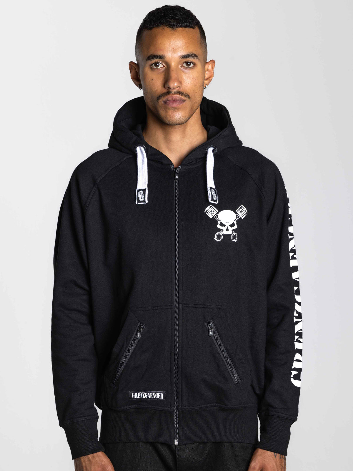 Skull Zipper deep black