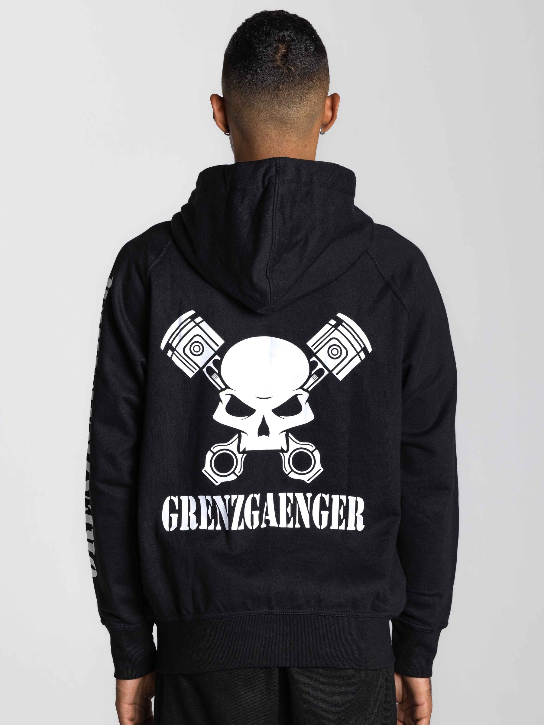 Skull Zipper deep black