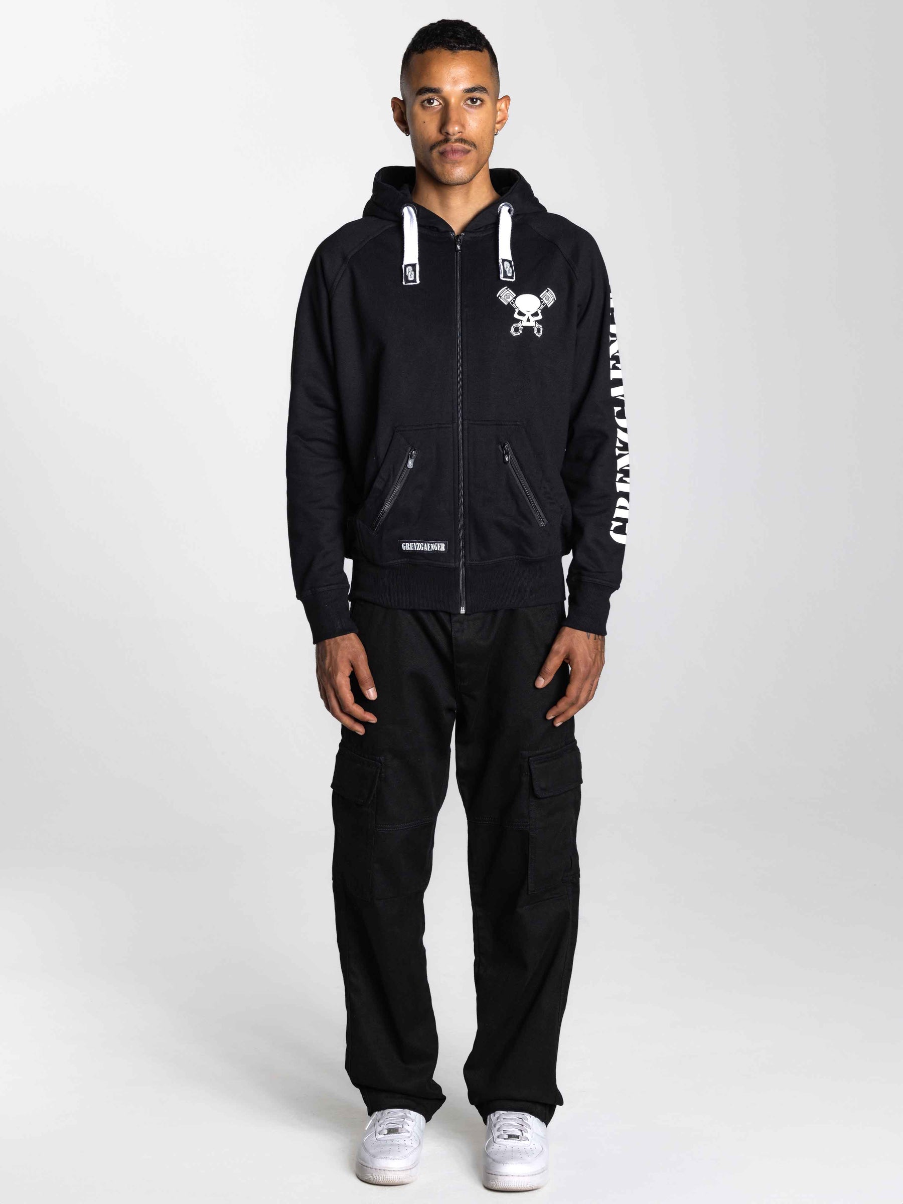 Skull Zipper deep black