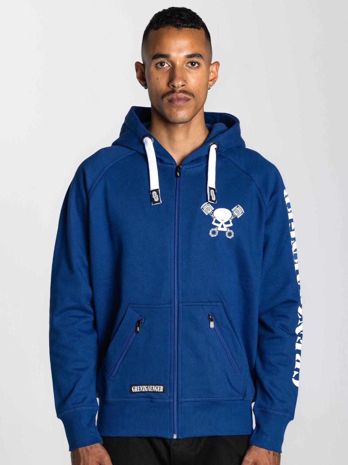 Skull Zipper Blue