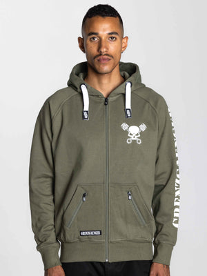 Skull Zipper Green
