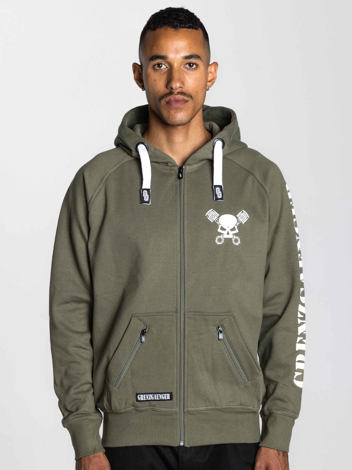 Skull Zipper Green