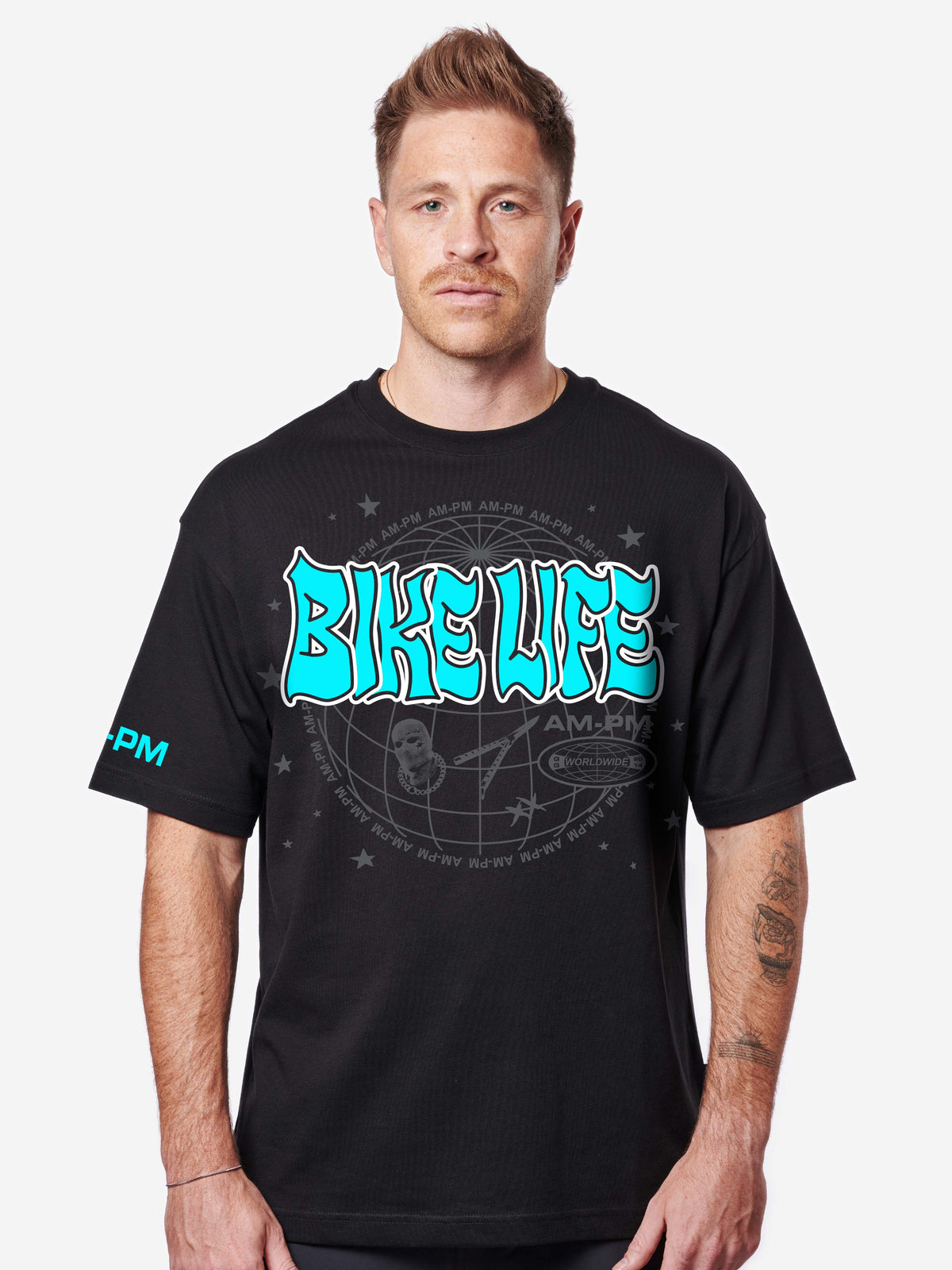 Bikelife Tee Turquoise/Black
