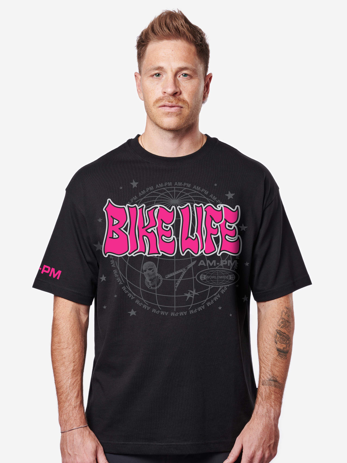 Bikelife Tee Pink/Black